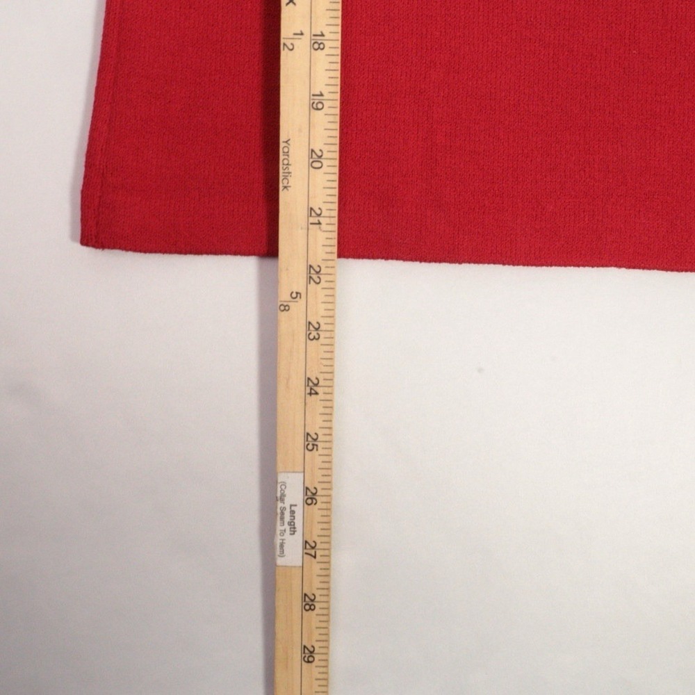St John Red Sleeveless Top Santana Knit Scoop Neck Quiet Luxury Size Small - Picture 8 of 8